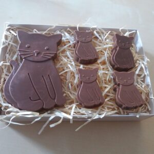Milk Chocolate Cat Family Gift Box